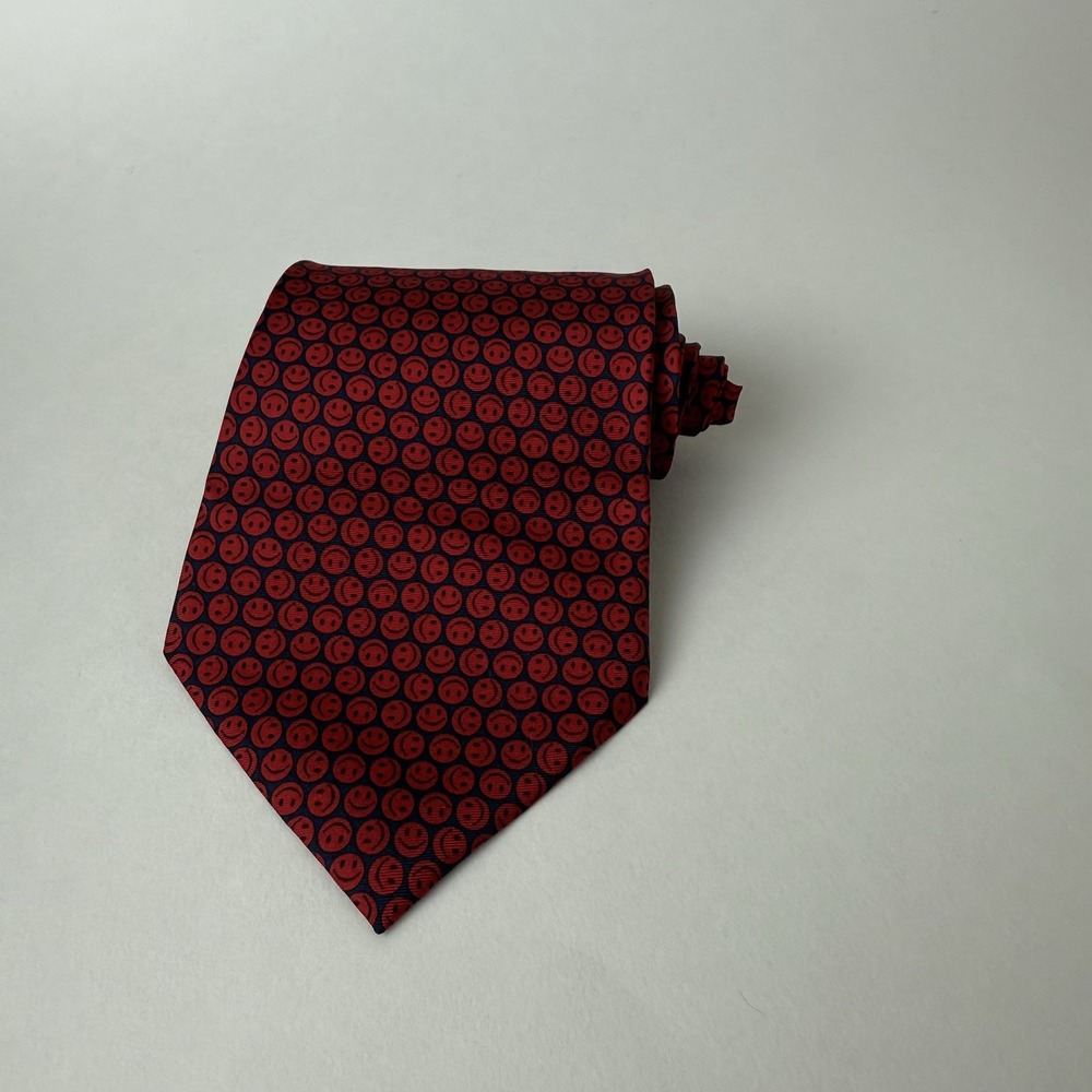 Joe Boxer Smilie Face Tie Happy All Around USA Silk Necktie Smile